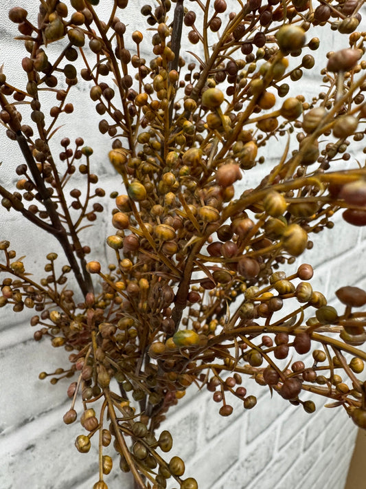 18” Brown Orange Pepperberries Bush