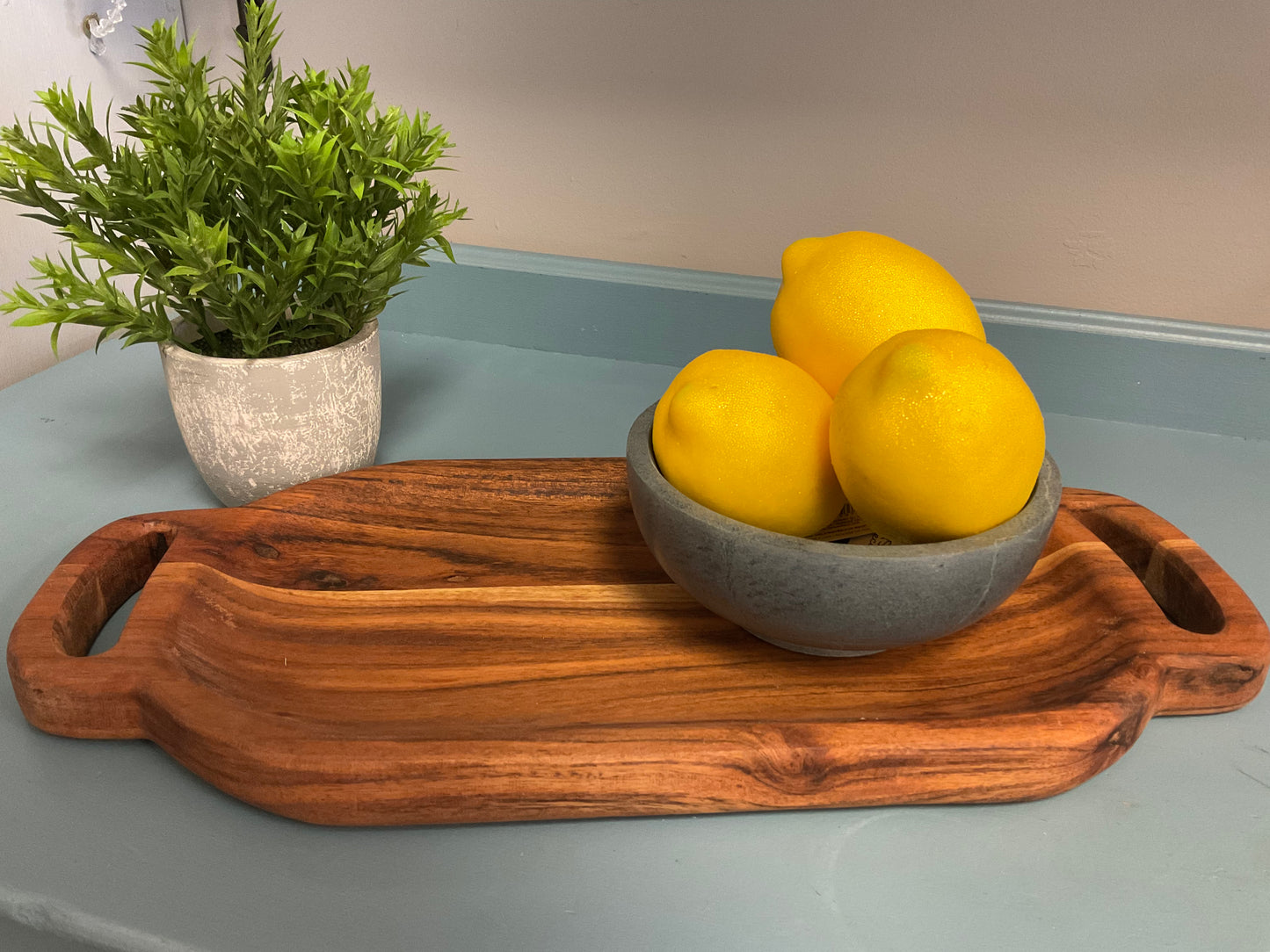 Acacia Wood Oval Serving Tray