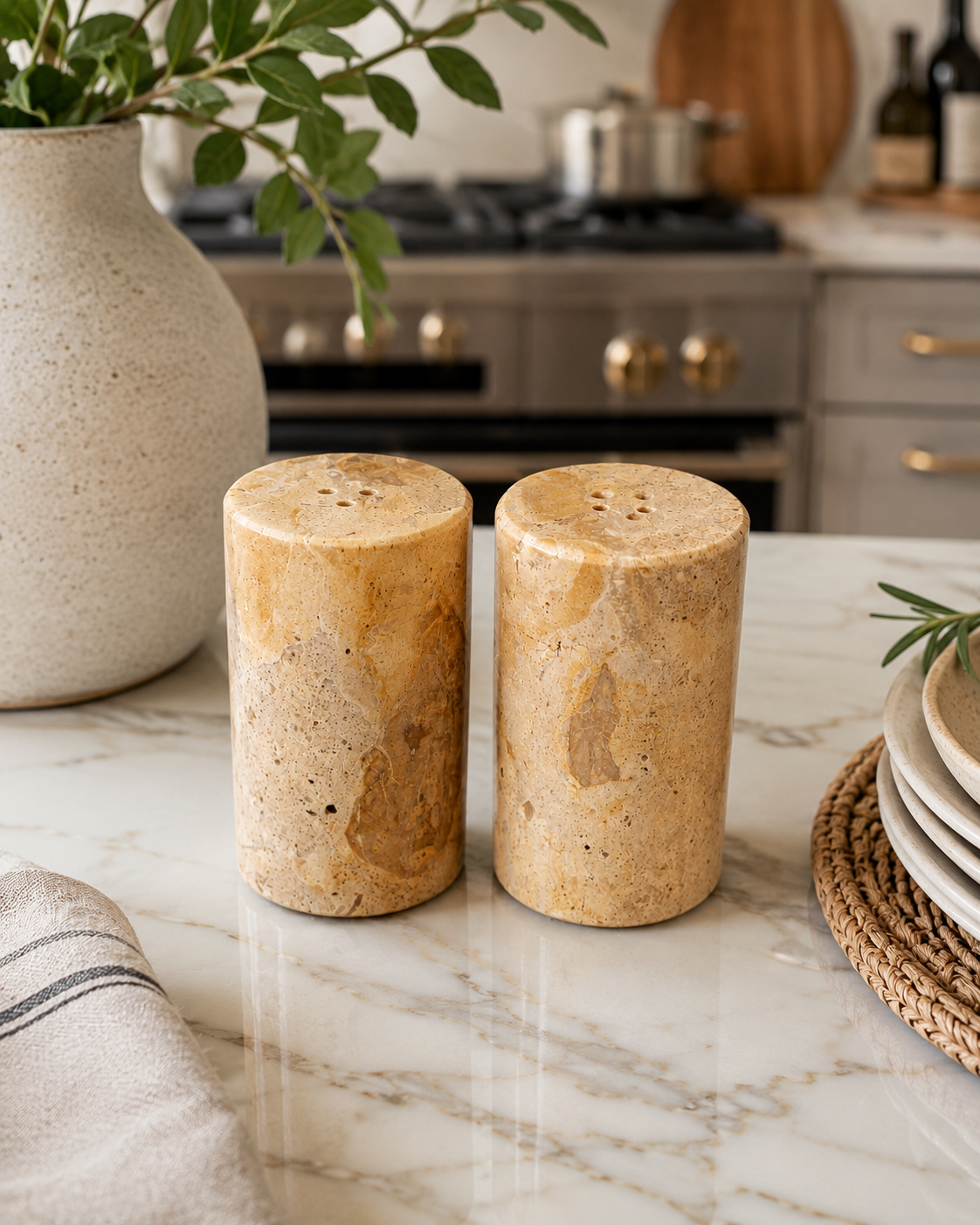 Marble Salt & Pepper Shakers