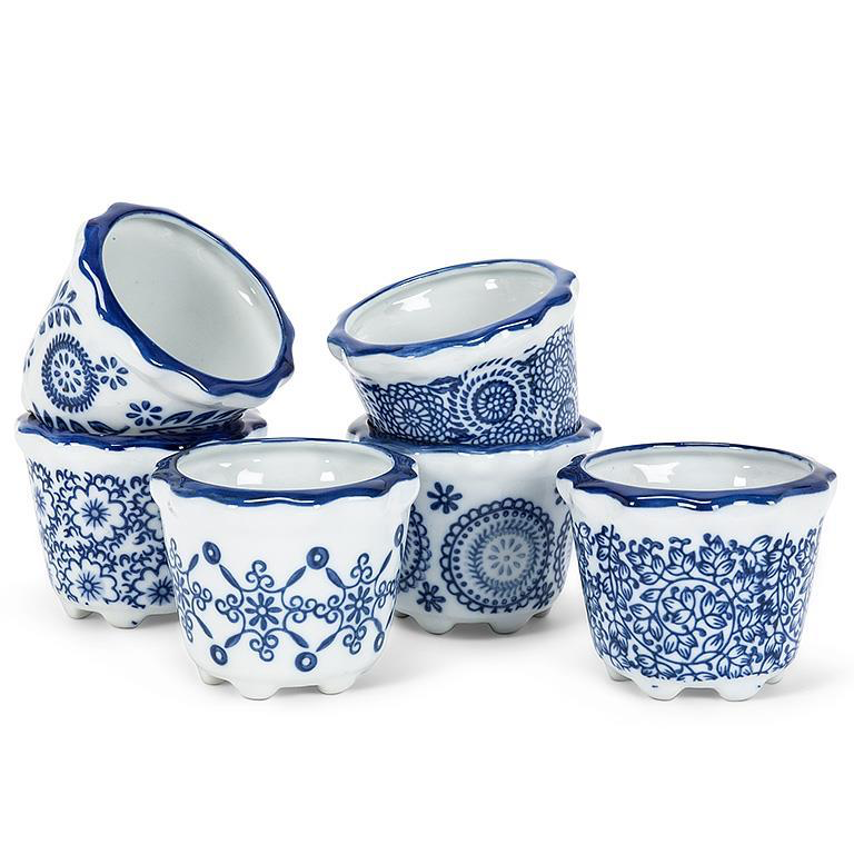 Cobalt Blue Porcelain Planter
