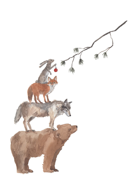 Maison Lorrain-Designer Tea Towels - Christmas Spirit - Designed in Canada