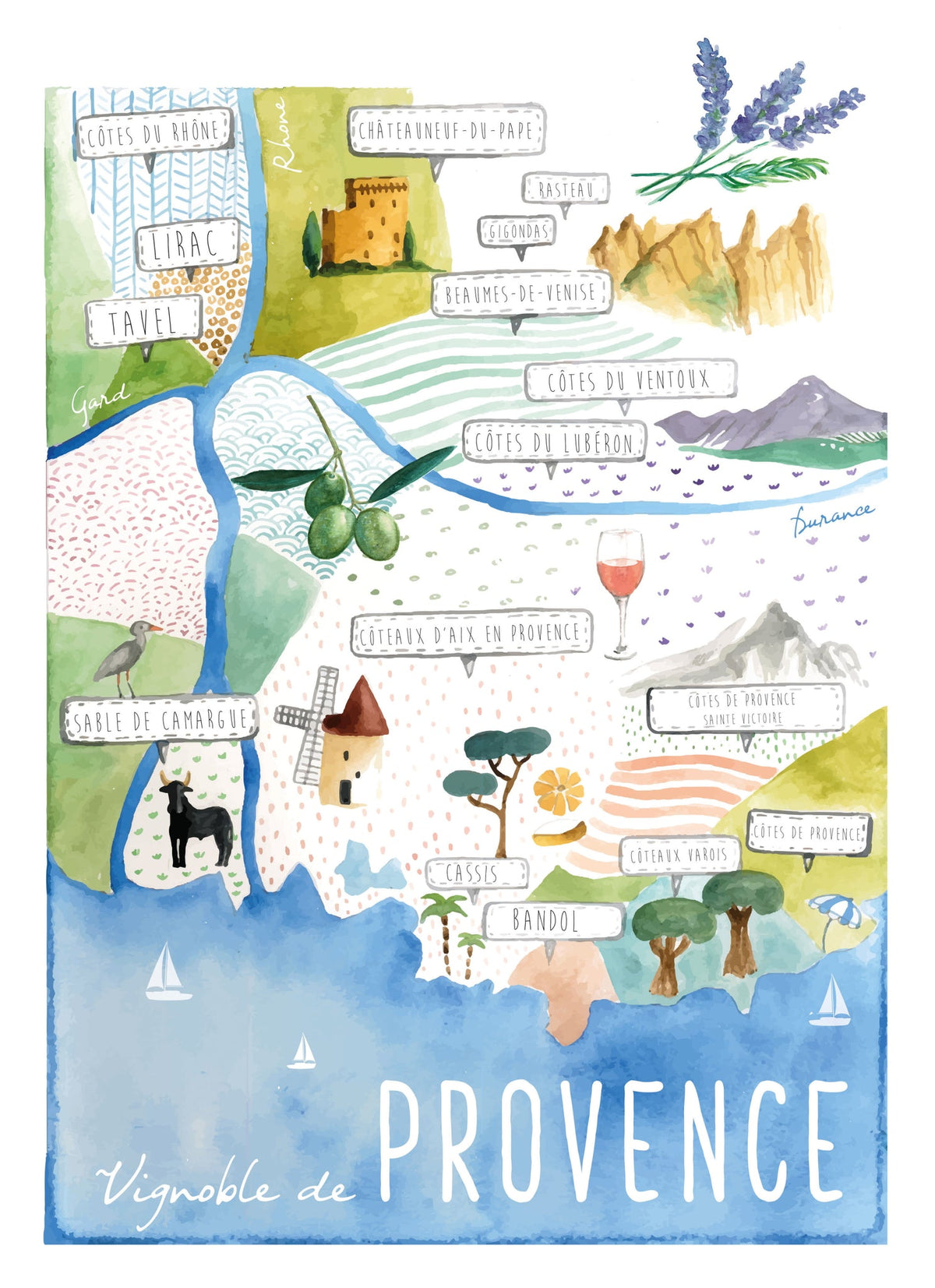 Maison Lorrain Tea Towels- Vine Yards- Designed in Canada