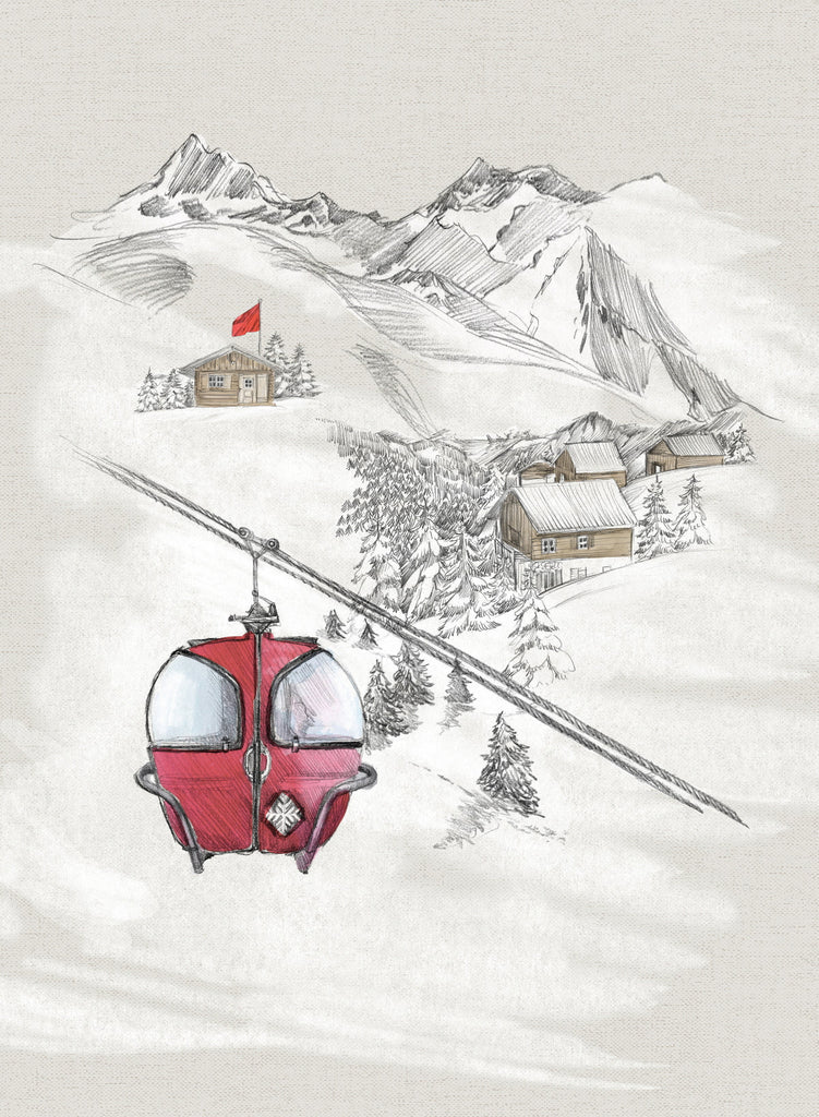 Maison Lorrain Tea Towel - On the Slopes-Designed in Canada