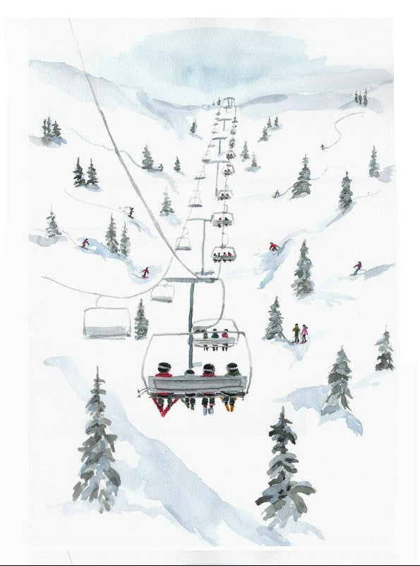 Maison Lorrain Tea Towels - Chair Lift - Designed in Canada