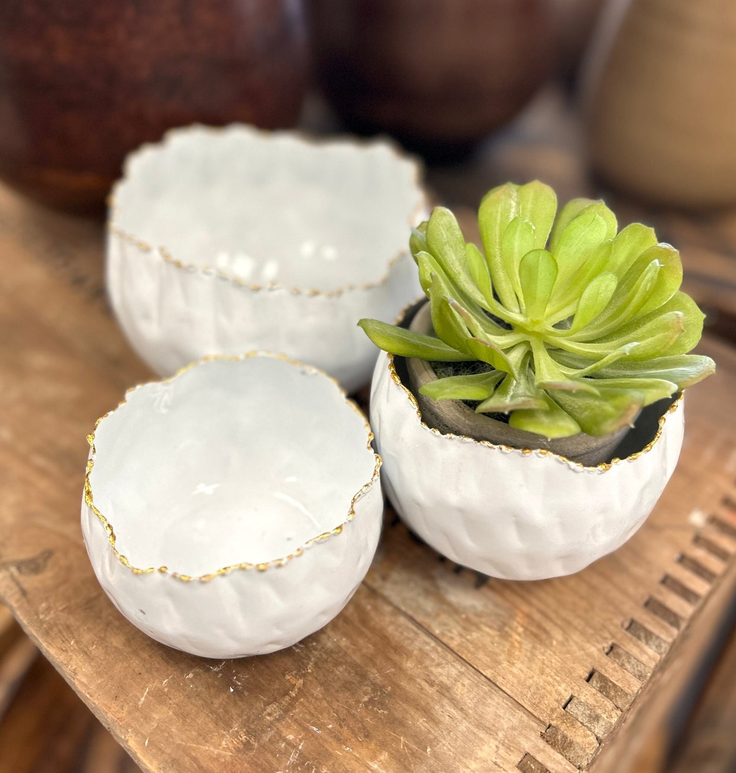 Scalloped Container Set of 3