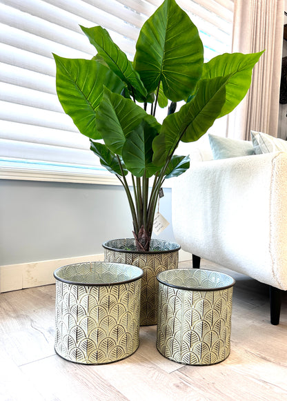 Green Metal Planters