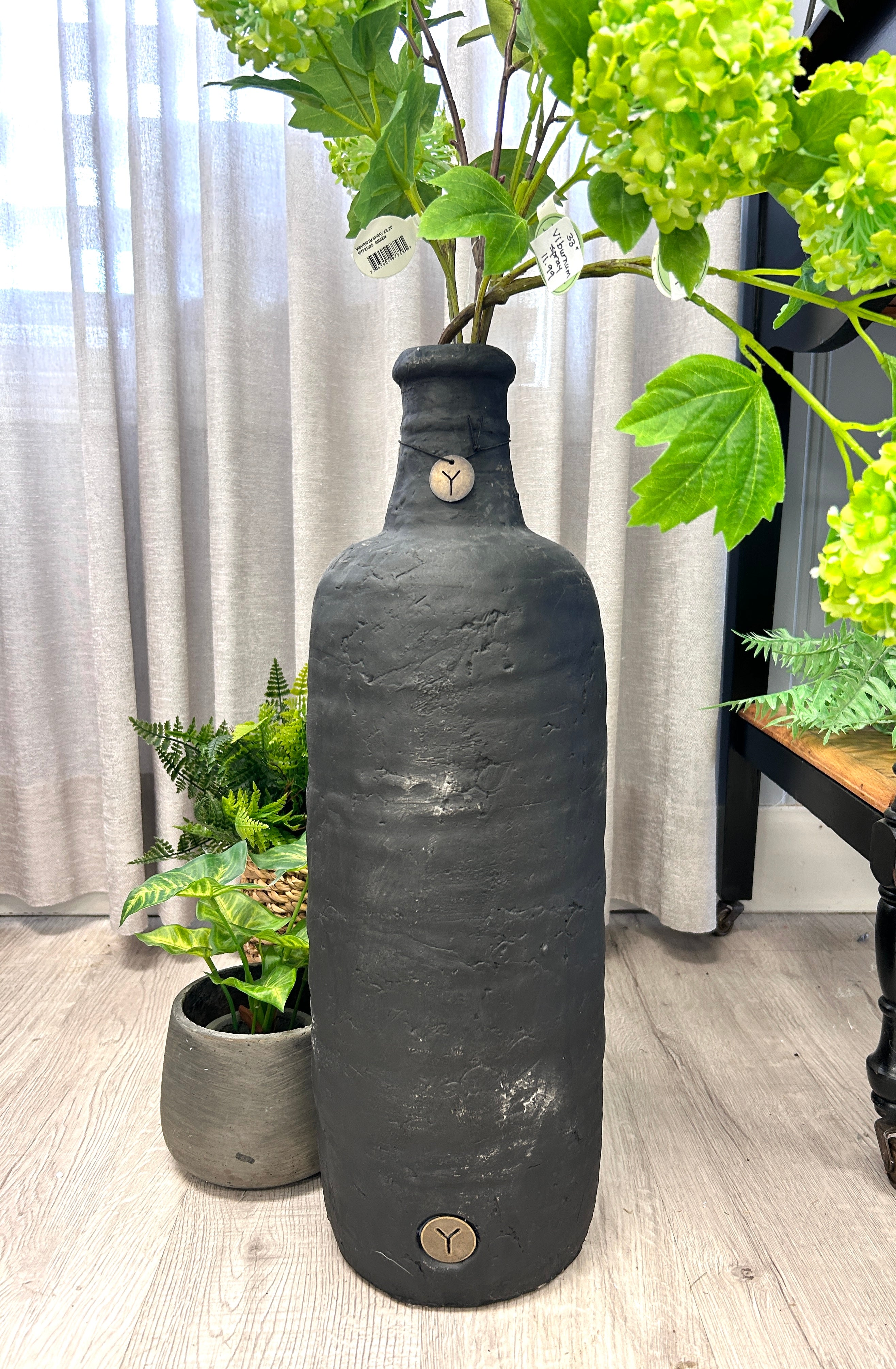 Grey Stone Bottle Vase