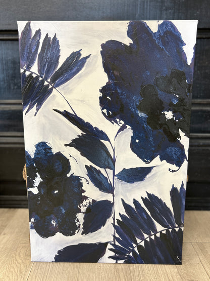 Indigo Leaves Print