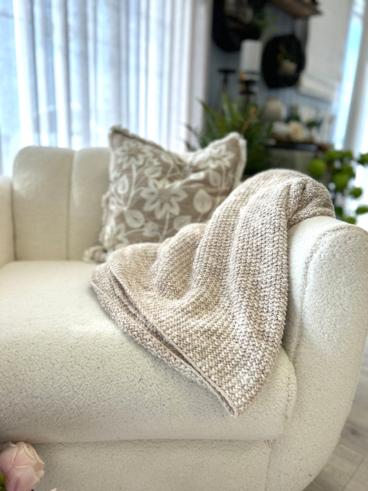Rami Blush Cotton Throw