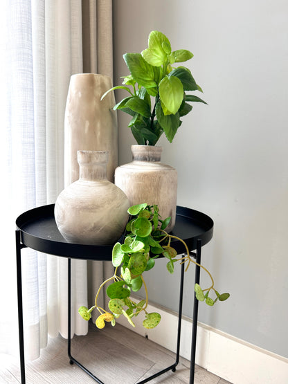 White Washed Wooden Vases