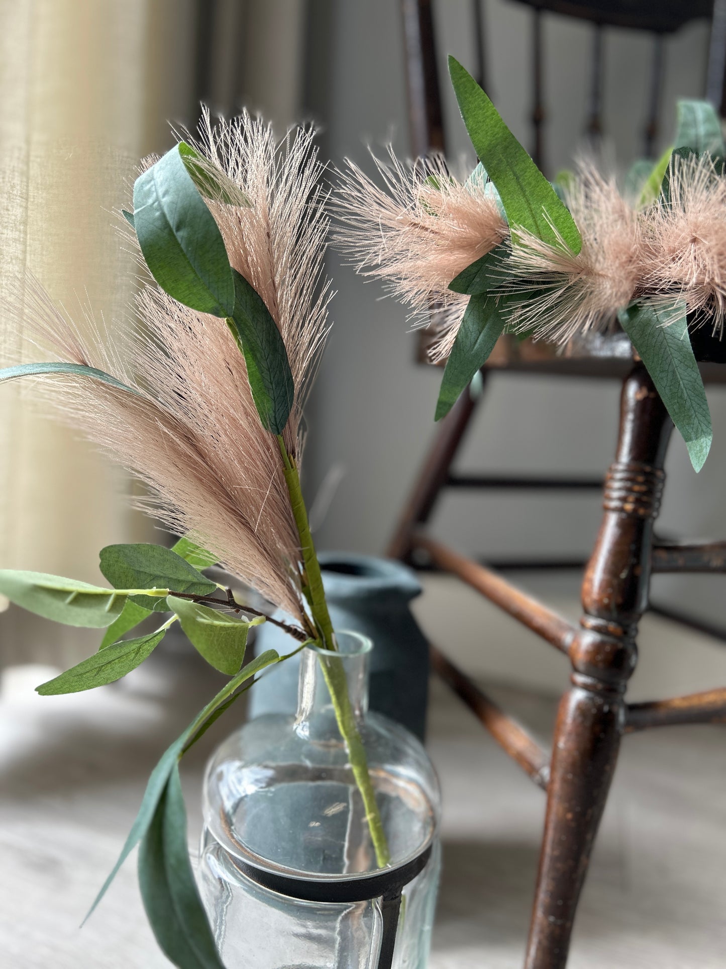 Pampas Grass & Eucalyptus Spray