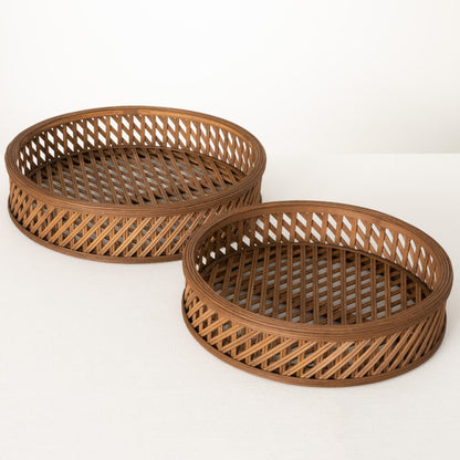 Round Wooden Trays