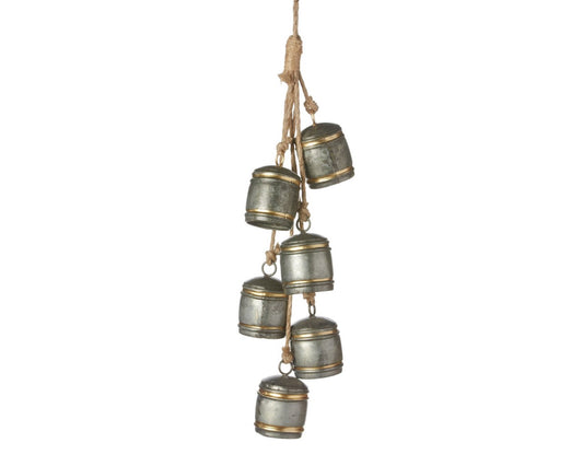 Metal Hanging 4″ Bells Silver