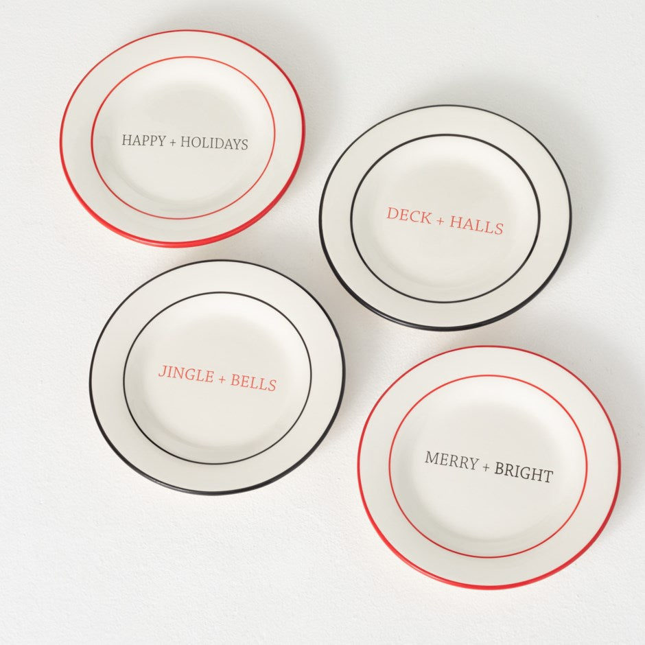 Holiday Dessert Plate - Set of 4