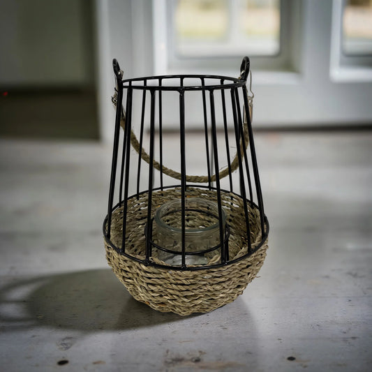 Rattan Candle Holder Small