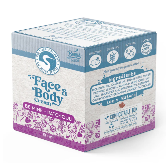 The Soap Company Patchouli Body Cream -made in Canada
