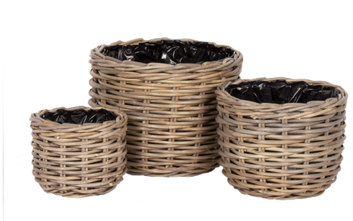 Kubu Lined Planter Baskets