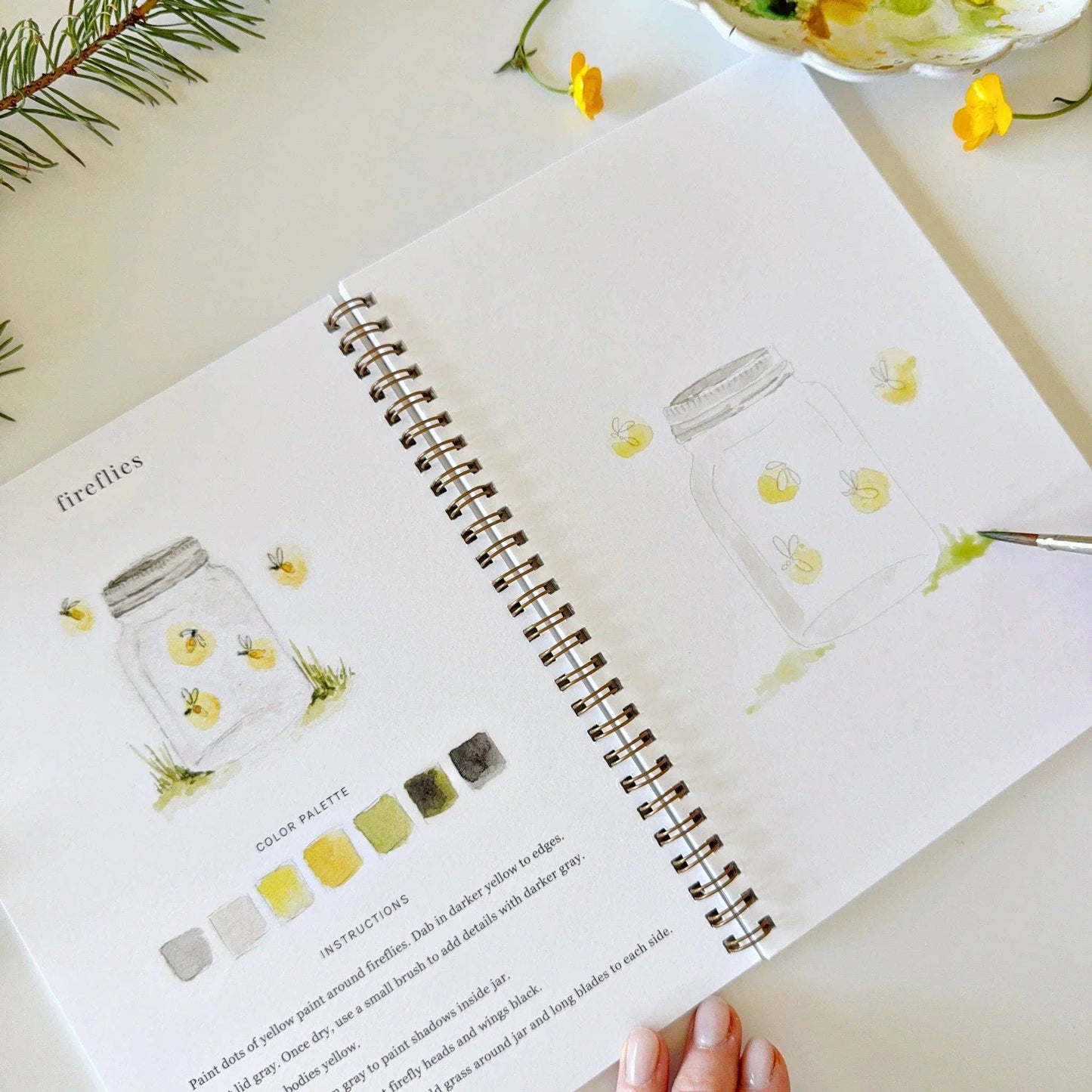 Emily Lex Camping watercolor workbook