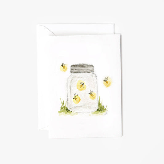 Fireflies mini notecard