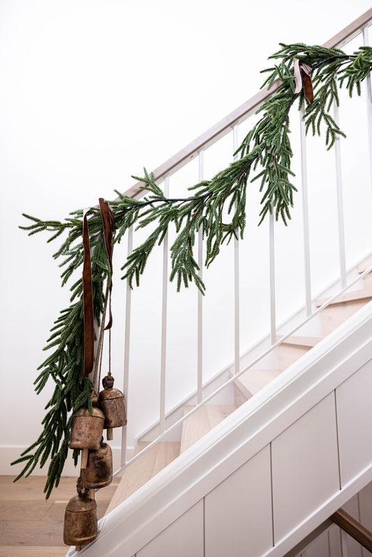 Norfolk Pine Christmas Garland Real Touch By Luxe B Co. 15ft