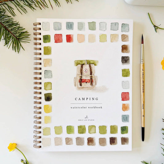 Emily Lex Camping watercolor workbook