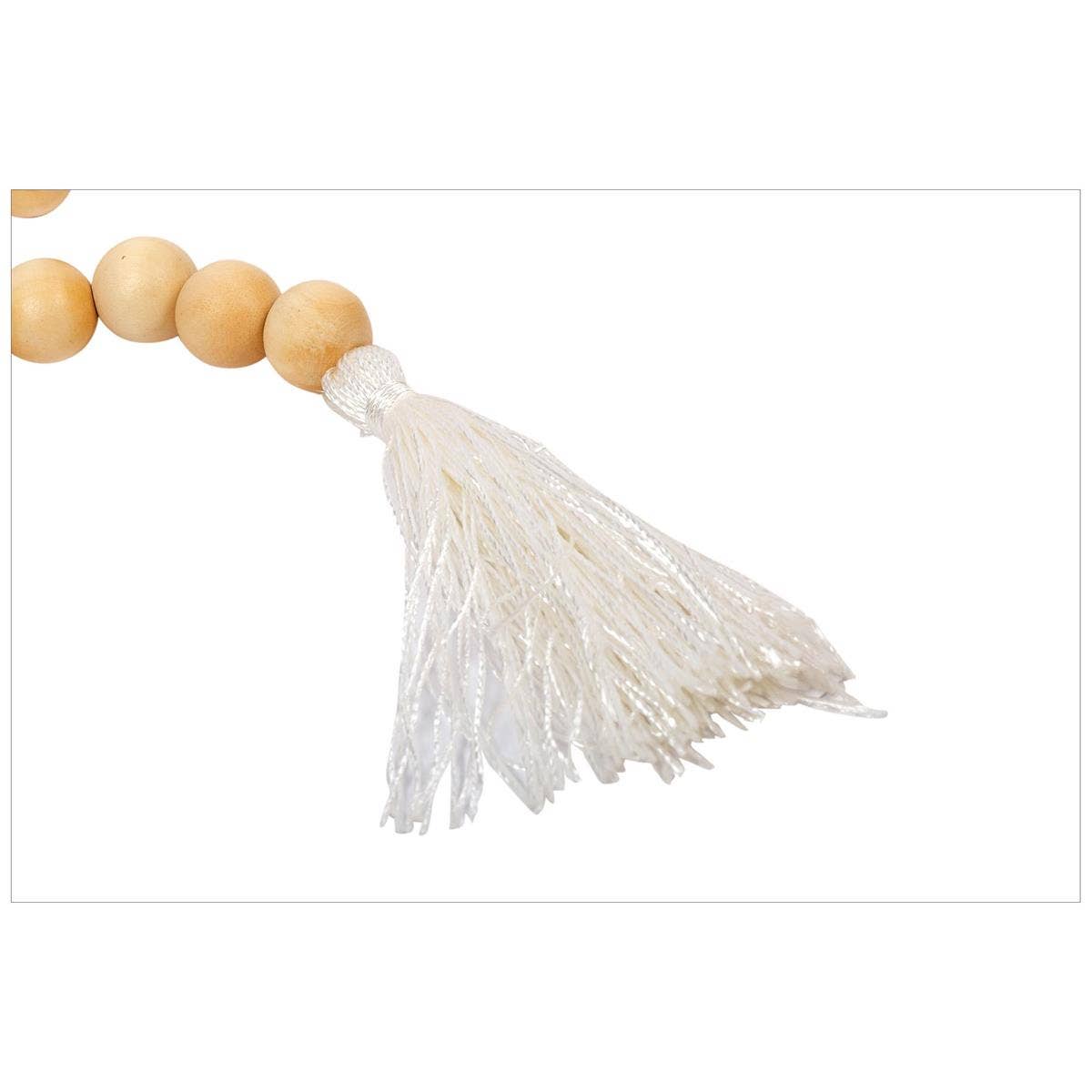 Wood Bead Garland with Heart