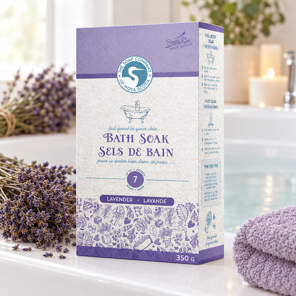 The Soap Company of Nova Scotia - 100% Natural Bath Soak - Lavender - made in Canada