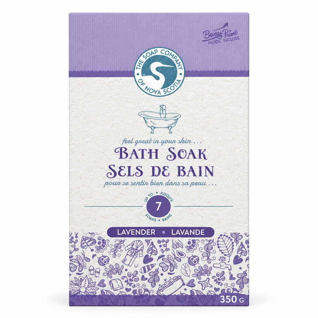 The Soap Company of Nova Scotia - 100% Natural Bath Soak - Lavender - made in Canada