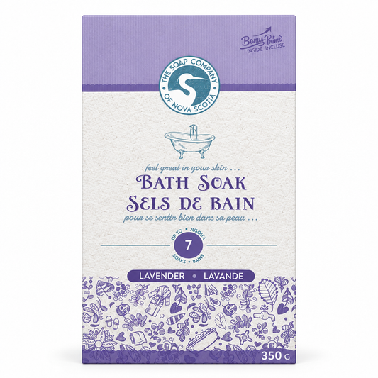 The Soap Company of Nova Scotia - 100% Natural Bath Soak - Lavender - made in Canada