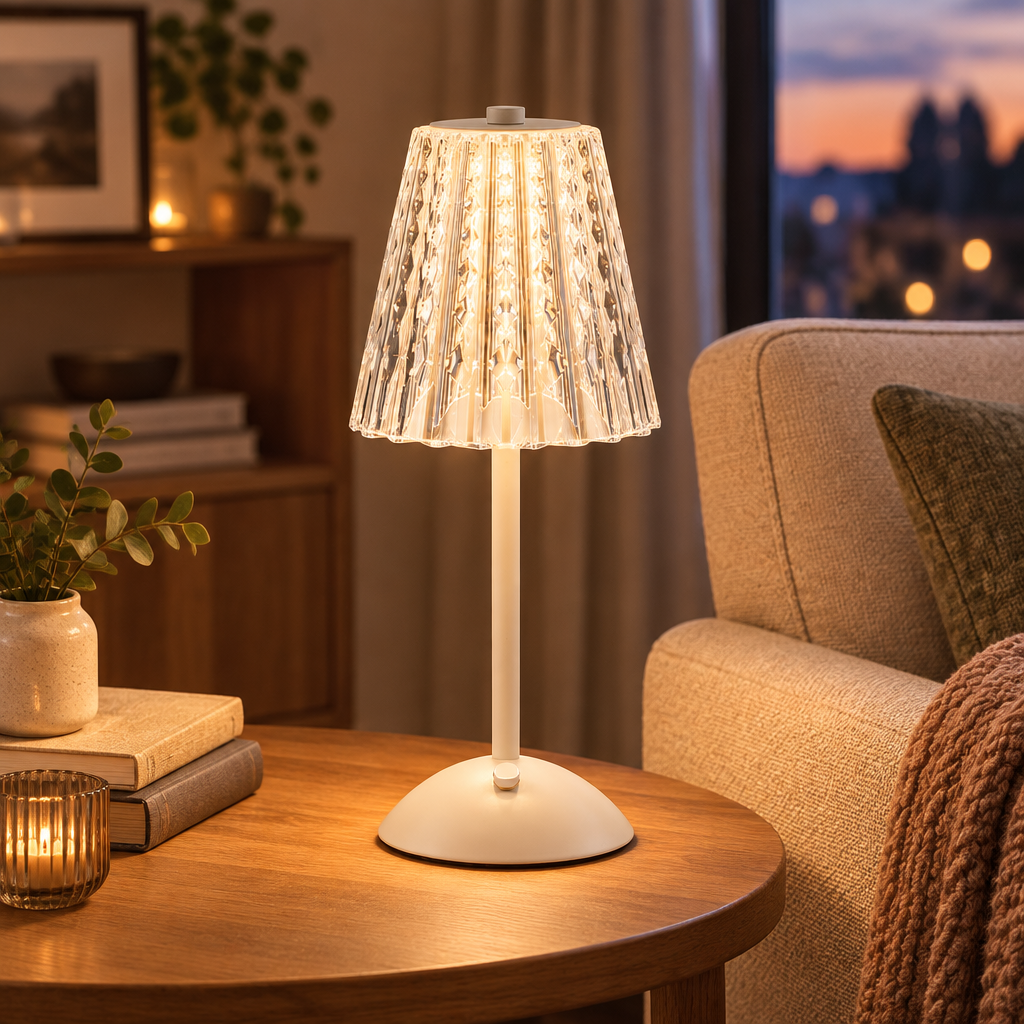 LED Crystal Shade Table Lamp