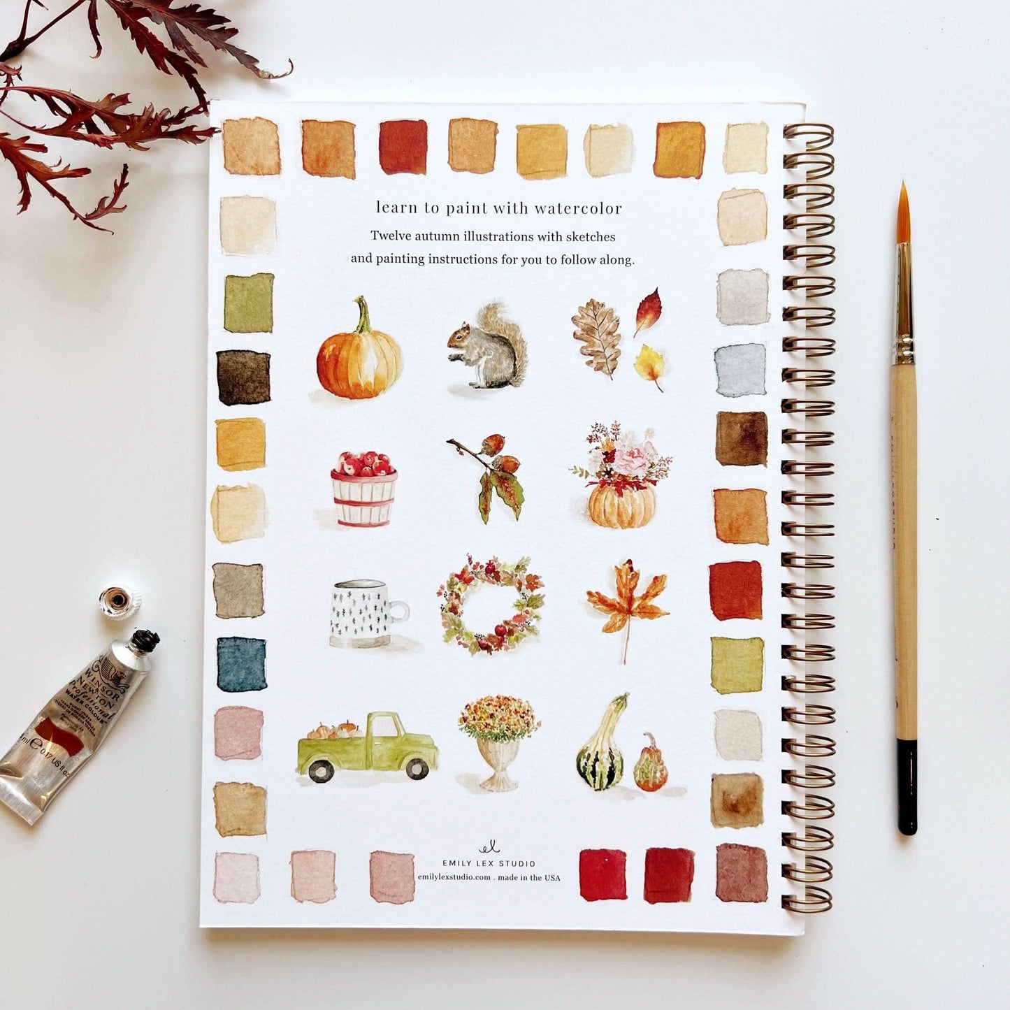 Emily Lex Autumn watercolor workbook