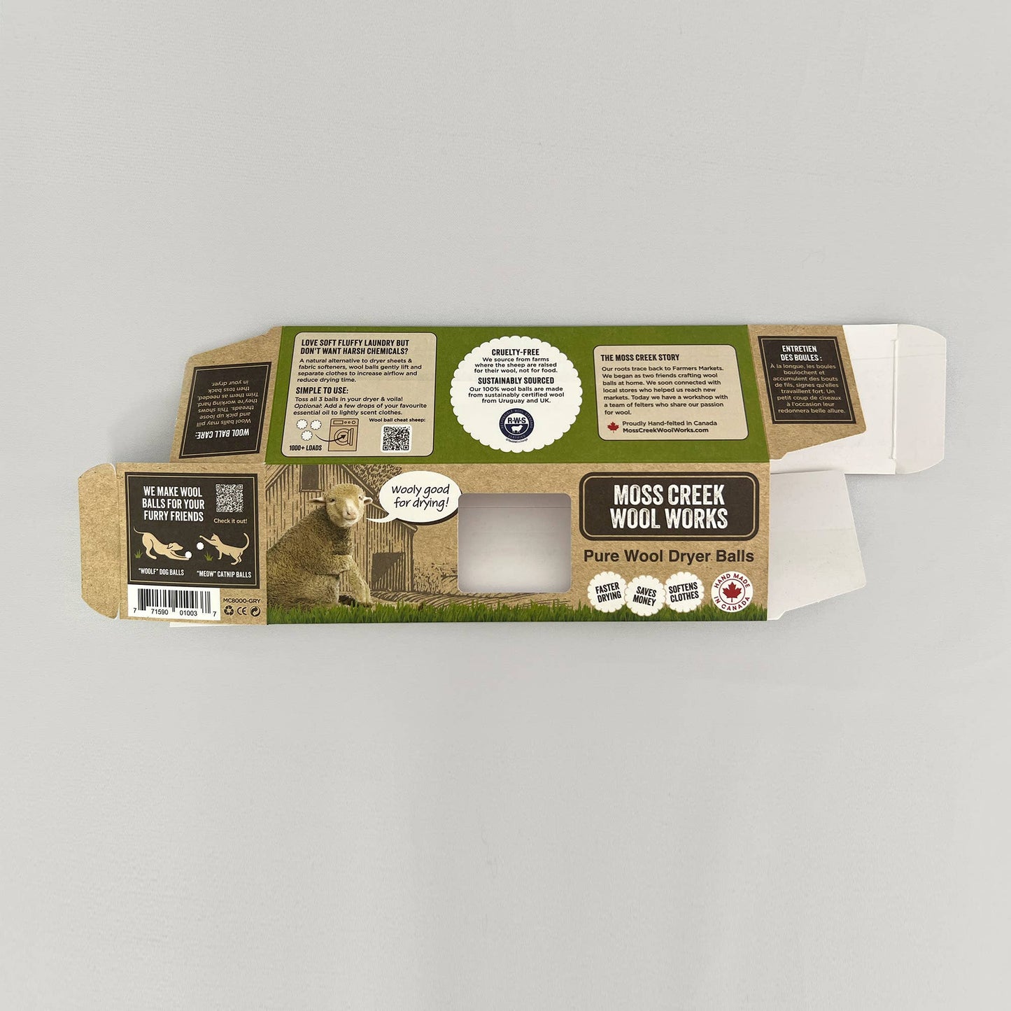 Empty Barn Box | Holds 3 Wool Dryer Balls | Gift & Display