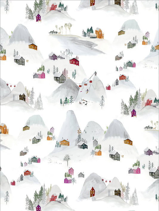 Maison Lorraine Tea Towel - Village Alpin - Designed in Canada