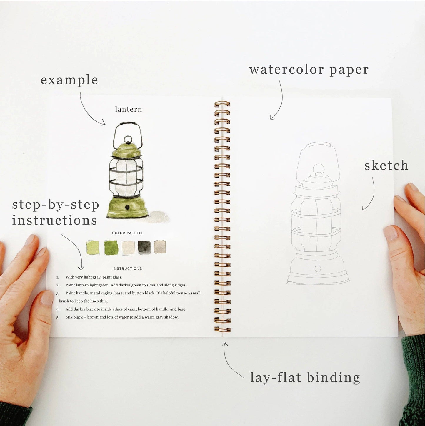 Emily Lex Camping watercolor workbook