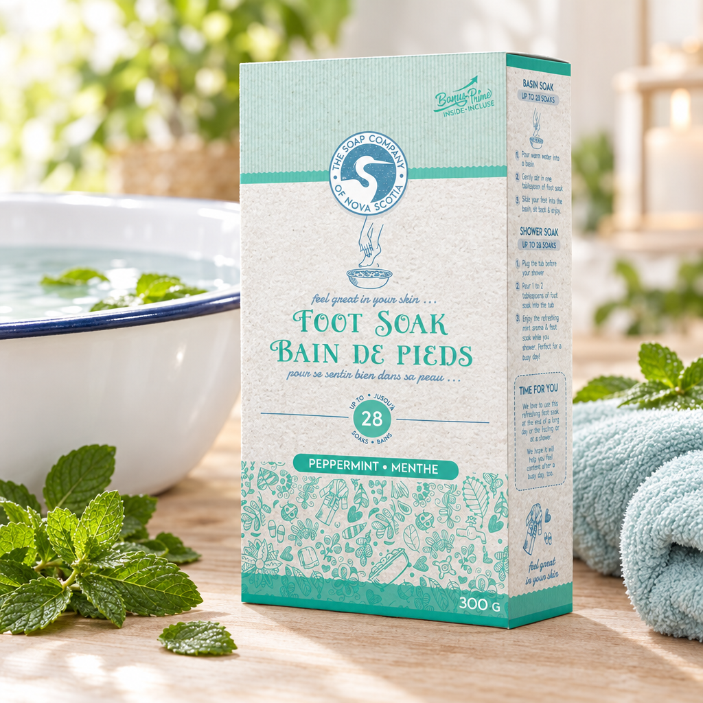 The Soap Company of Nova Scotia - 100% Natural Foot Soak - Peppermint - made in Canada