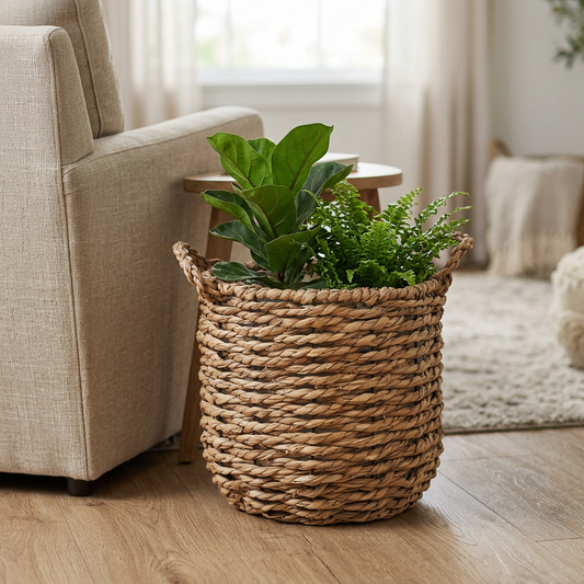 Rowan Hand Woven Planter Basket Medium