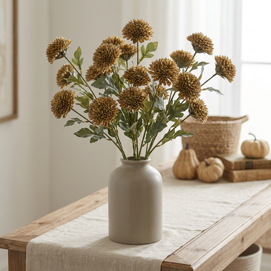Brown-Green Scabious Spray