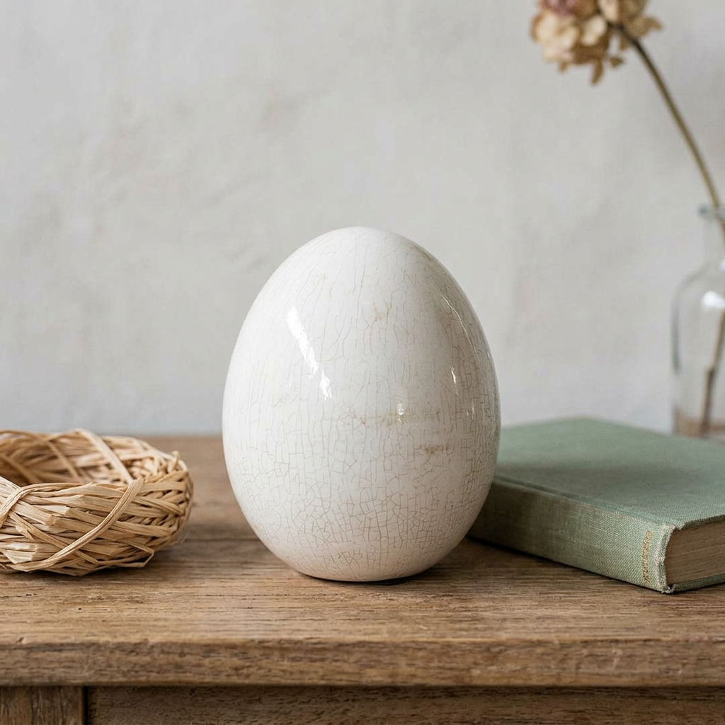 Crackled Ceramic Egg