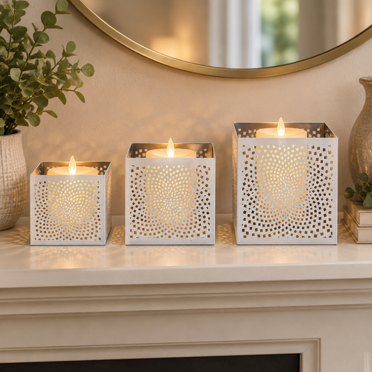 Metal Pillar Holder Set