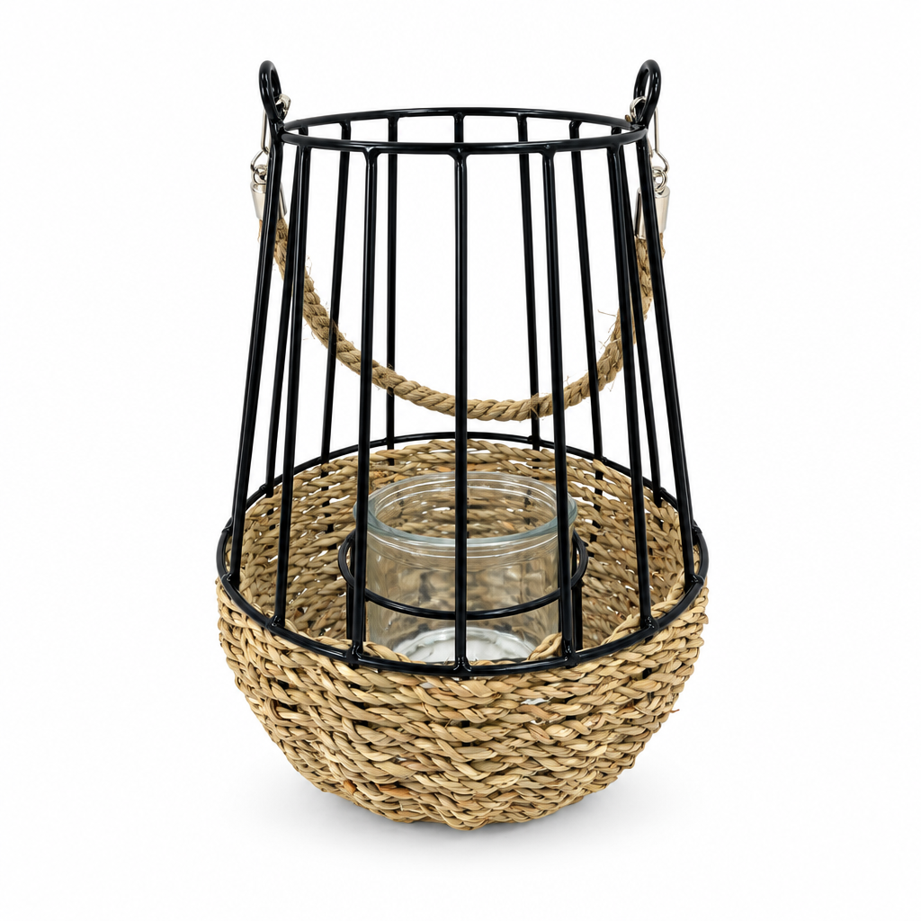 Rattan Candle Holder Small