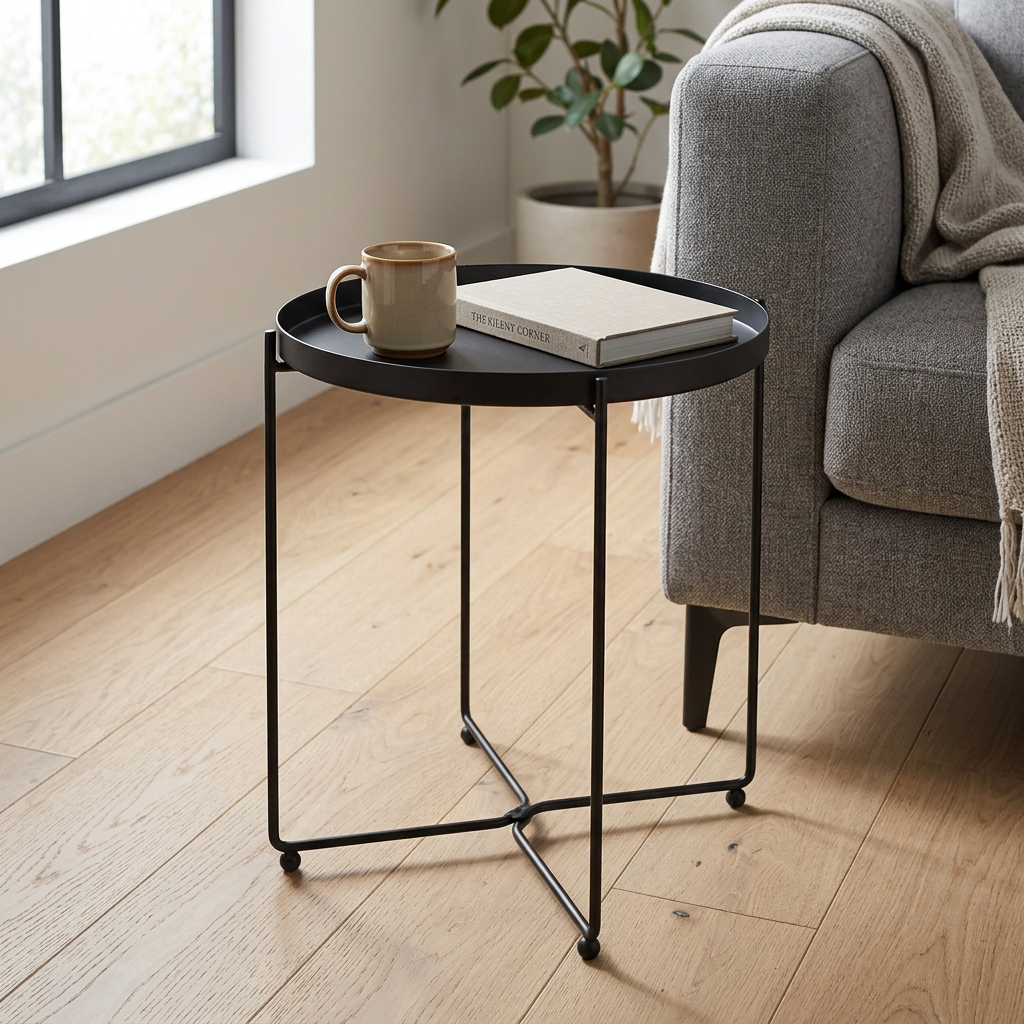 Black Metal Table - Round