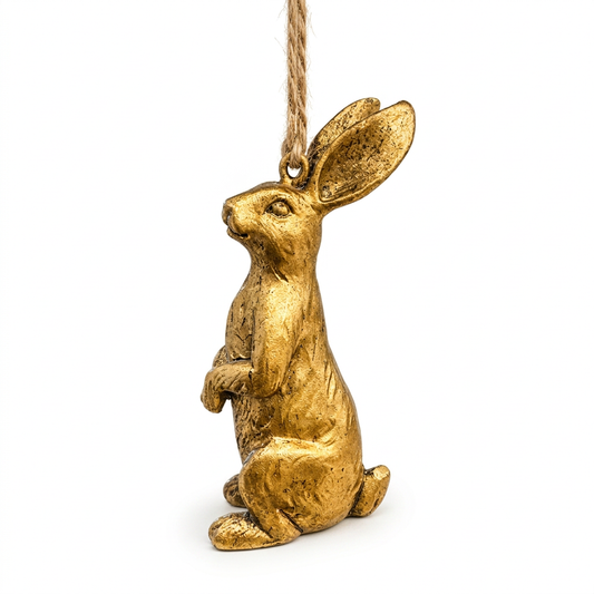 Antique Gold Hare Tree Ornament