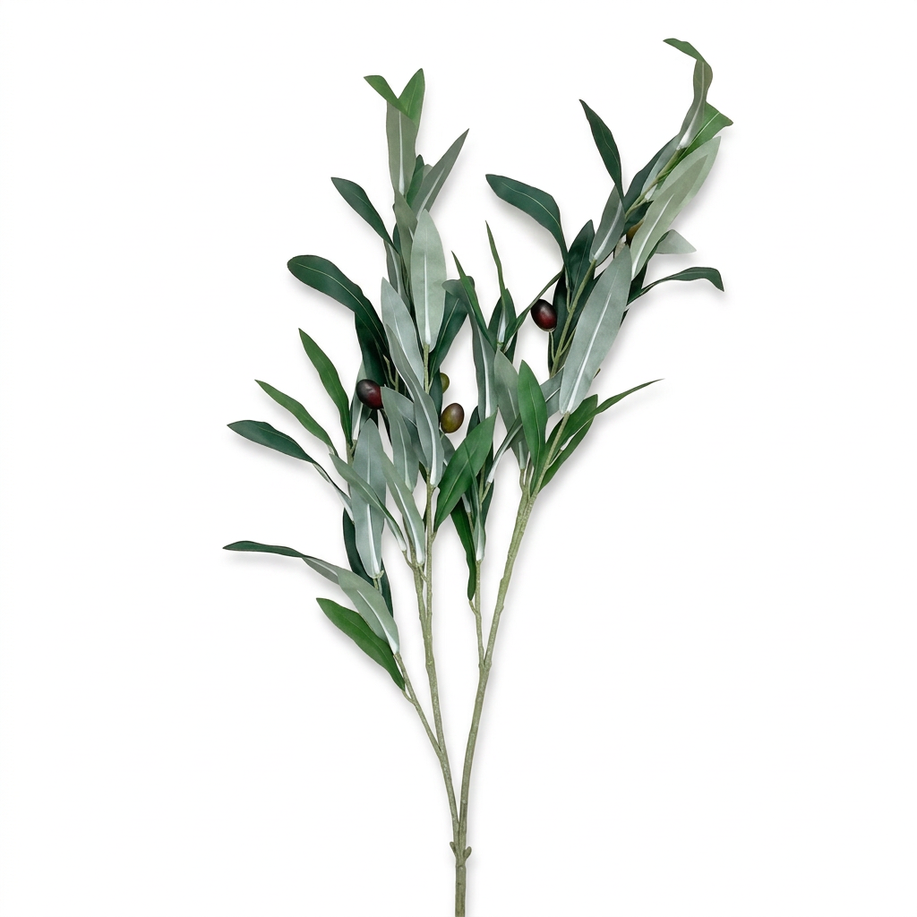 Olive Leaf with Olives 50" Spray - Green