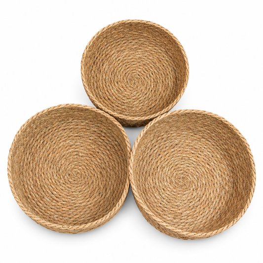 Ginger Seagrass Round Basket