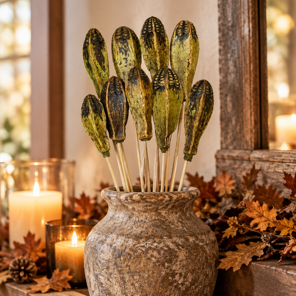 Mahogany Pods - Moss Green