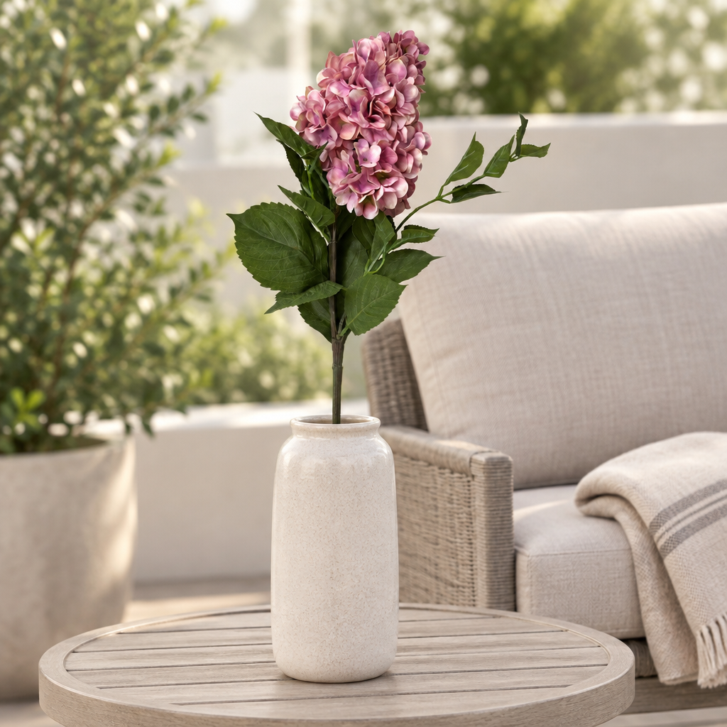 UV Protected Pink Hydrangea Stem