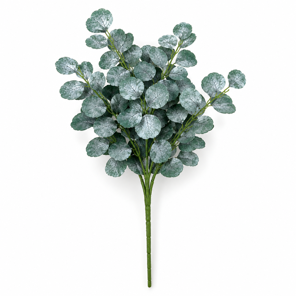 Real Touch Silver Dollar Eucalyptus Spray 25" - / Frosted Green